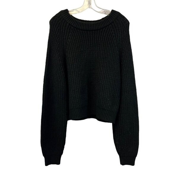 Double Zero Knit Long Sleeve Pullover Sweater Black Size Large - Picture 1 of 7